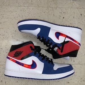 NIKE AIR JORDAN 1 MID 'MULTICOLORED SWOOSH'